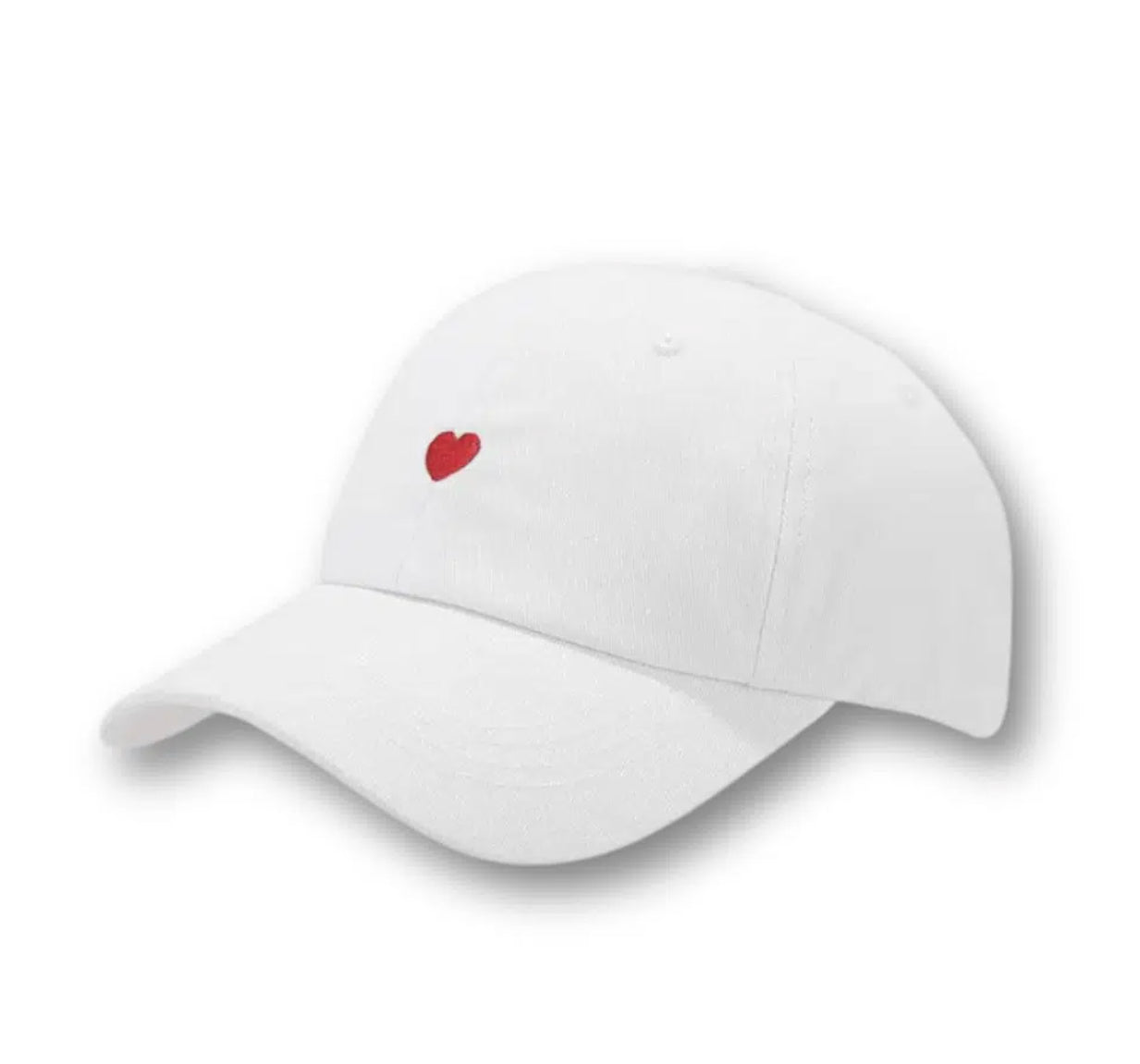 Minimalist Women's Cap with Embroidered Heart – Elegant and Comfortable, Adjustable and Breathable