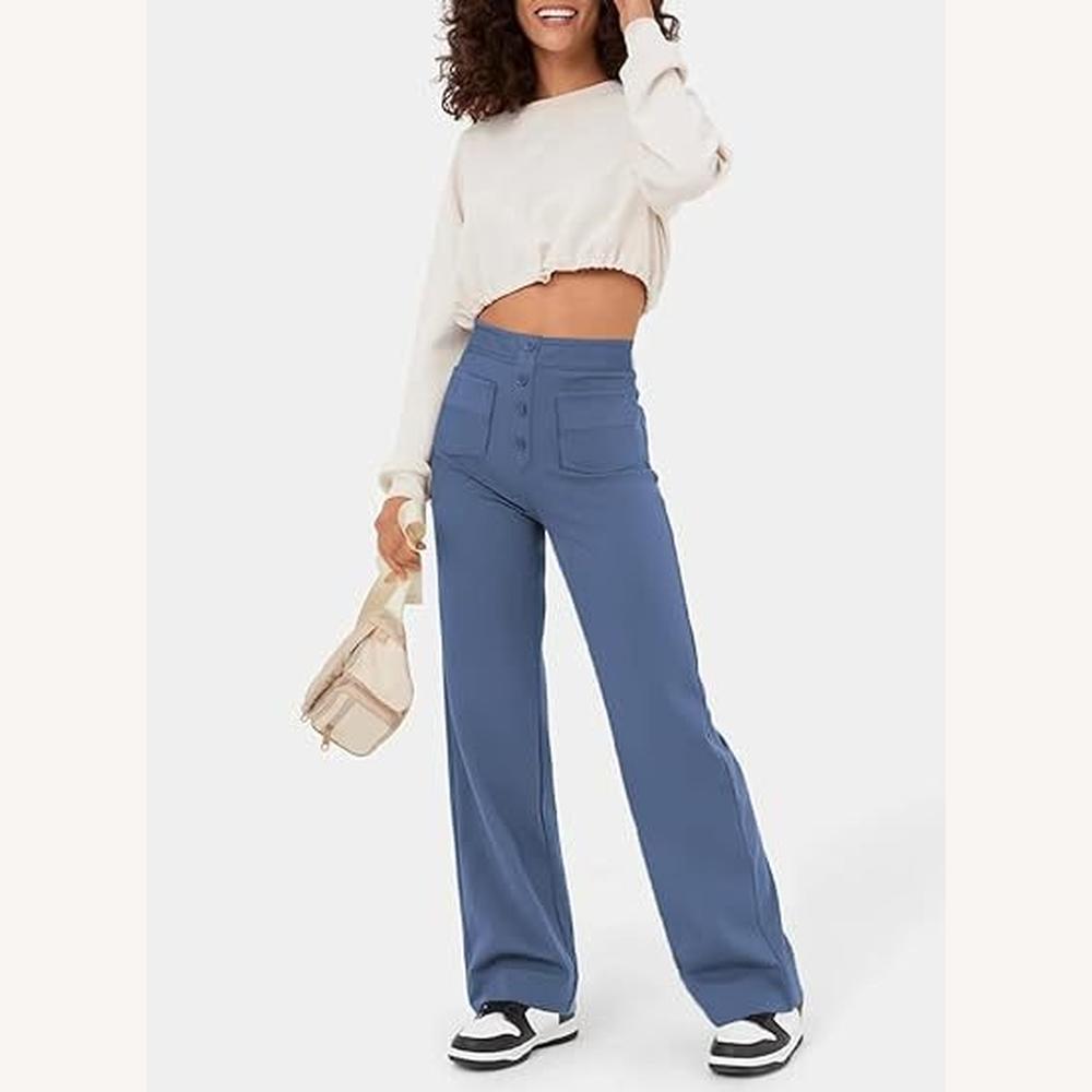 Variant image for Pantalon Fluide Femme Extensible – Confort et Élégance au Quotidien, Disponible en Plusieurs Couleurs-36