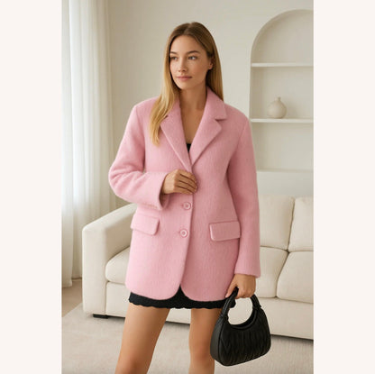 Women's Blazer Jacket  Faux Fur Polyester