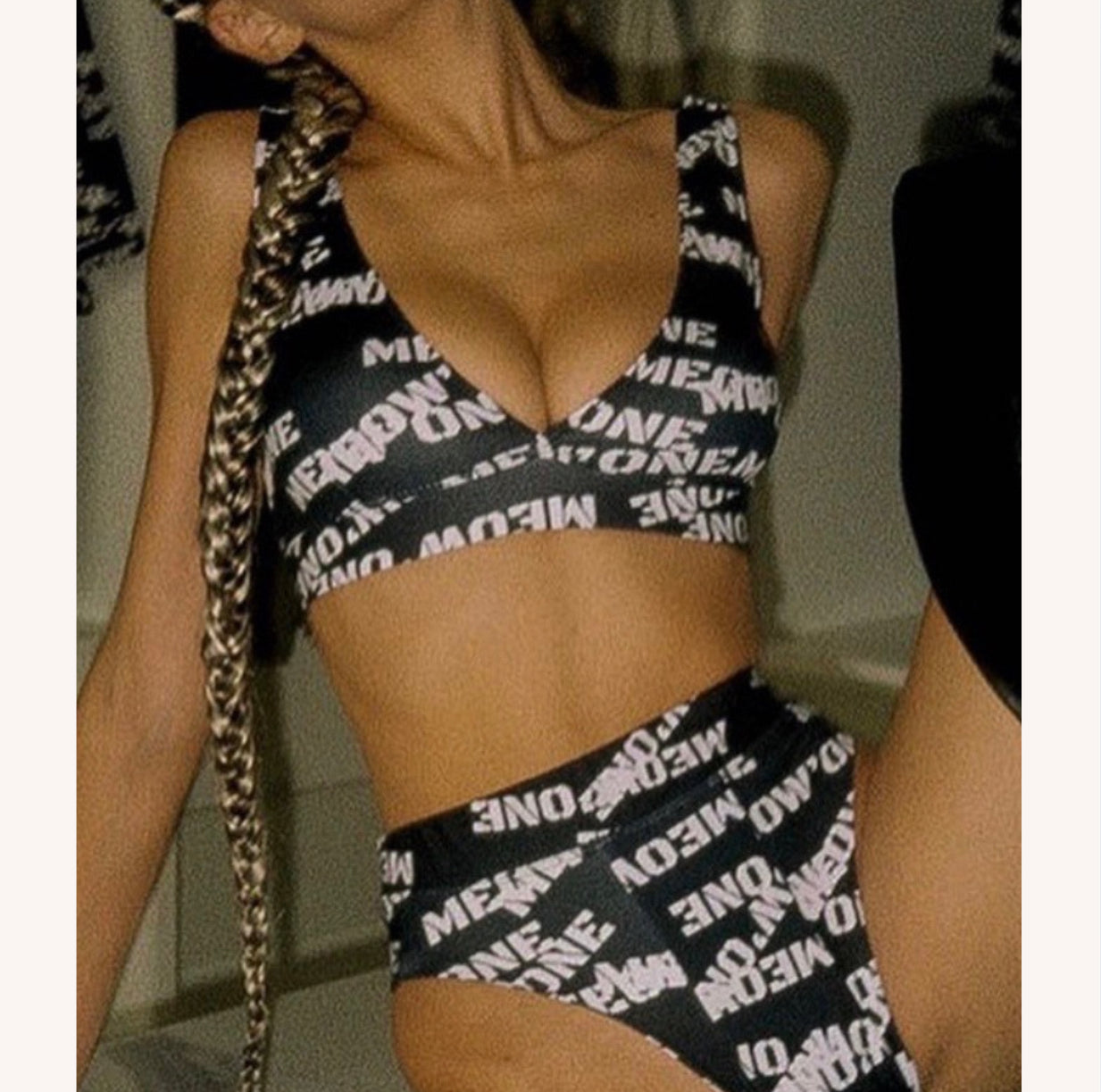 Bikini Fendu Boho à Taille Haute pour Femme – Imprimé Graphique Éclatant, Maillot de Bain Femme Chic pour l'Été