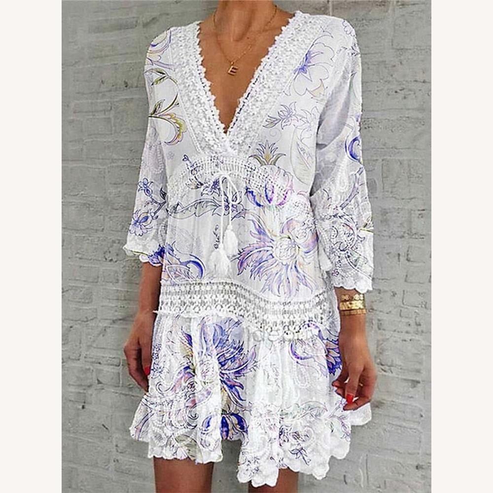 Robe d'été élégante femme avec détails raffinés – Robe longue chic pour toutes les occasions