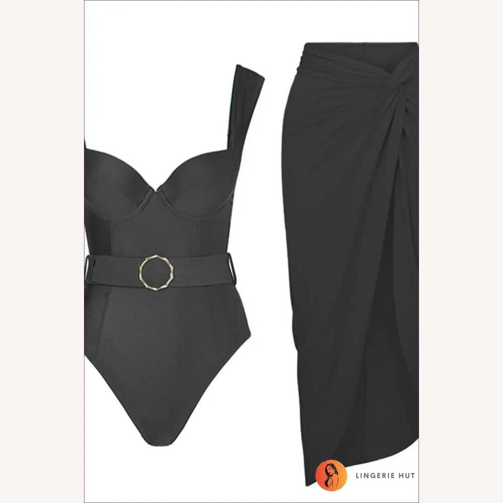 Maillot de Bain Femme 1 Pièce Boho Slim avec Détails Tordus – Tissu Polyester Confortable et Séchage Rapide