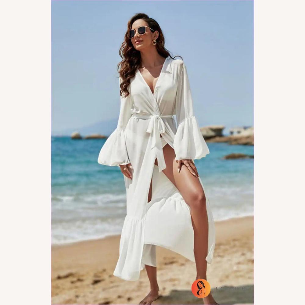 Cardigan Boho-Chic en Mousseline Légère avec Manches de Cloche – Élégance et Protection Solaire pour Femme