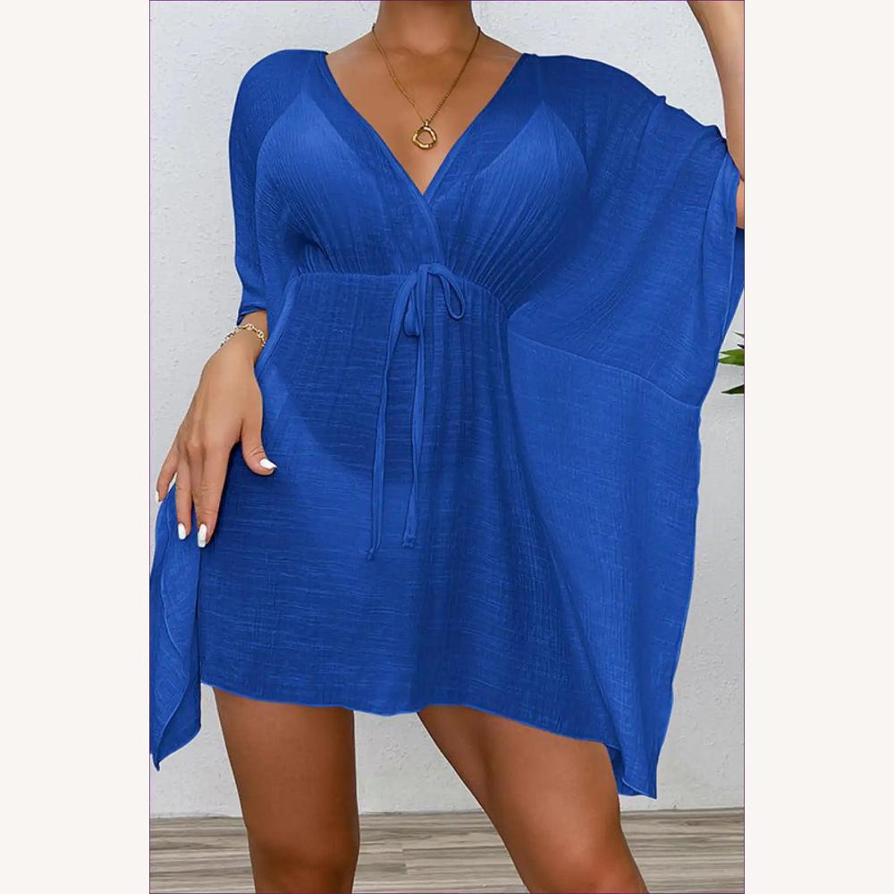 Couvre-Plage Été Léger et Résistant au Vent pour Femme – Robe de Plage Pratique en Polyester, Disponible en S, M, L, XL