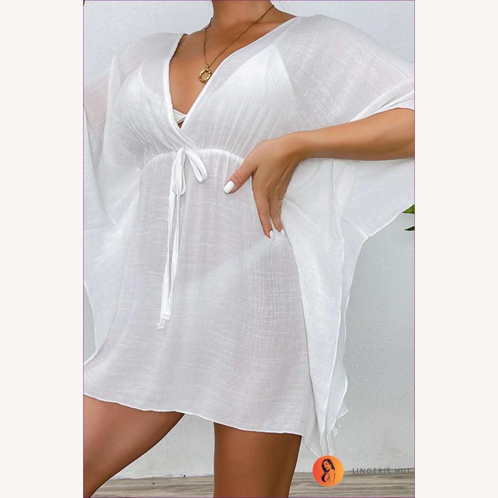 Couvre-Plage Été Léger et Résistant au Vent pour Femme – Robe de Plage Pratique en Polyester, Disponible en S, M, L, XL