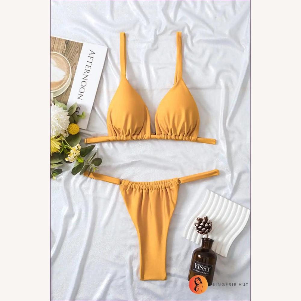 Variant image for Maillot de Bain Femme Plissé Élevé Taille Haute en Tissu Double Face – Style Boho Élégant pour l'Été-9