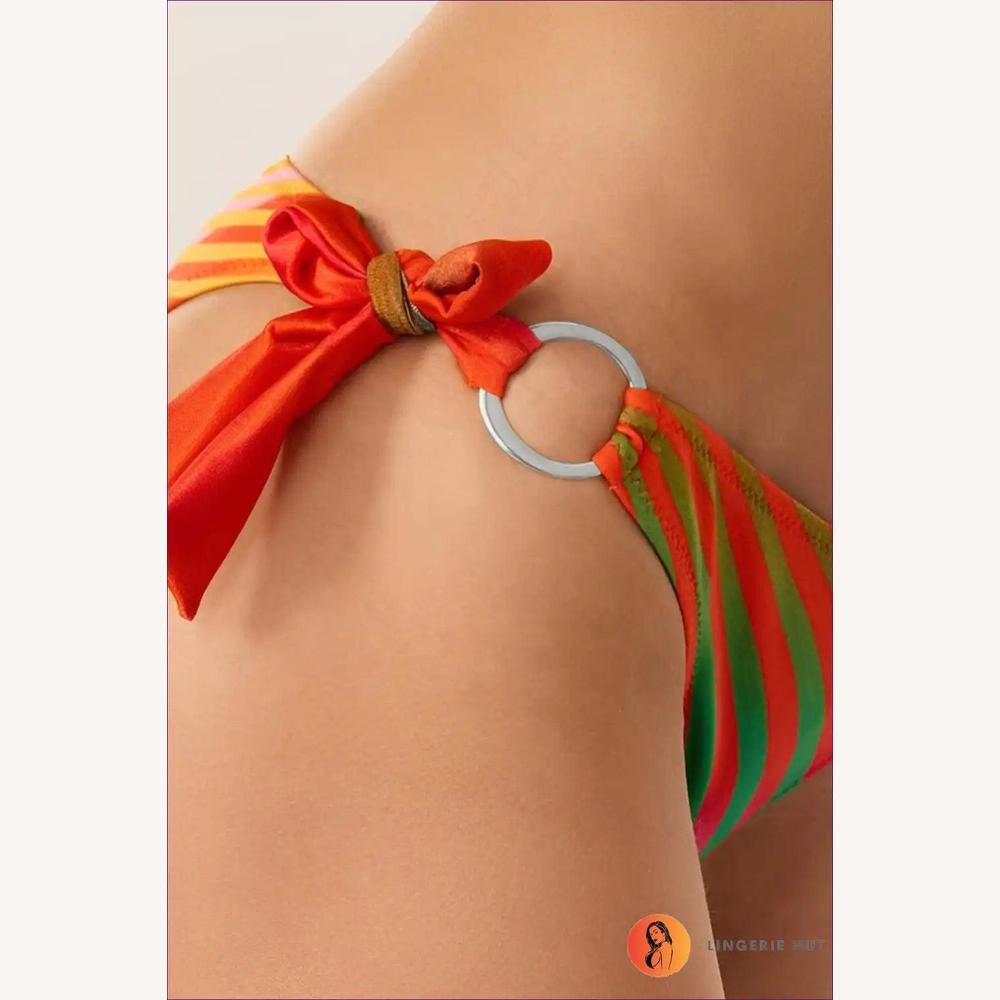Ensemble de Bikini Imprimé en Trois Pièces pour Femme – Maillot de Bain Boho Élégant et Coloré, Tissu Sèche Rapide, Tailles S à XL