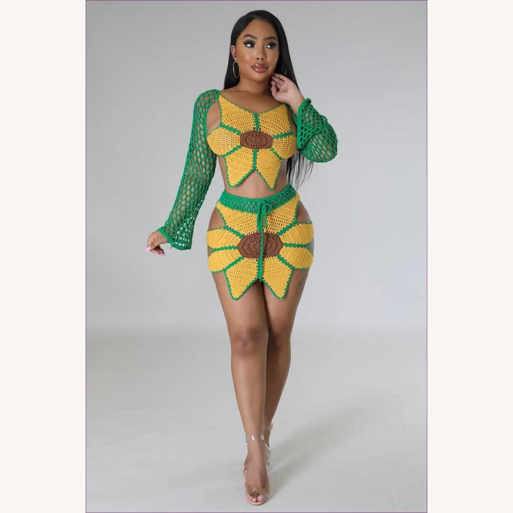 Maillot de Bain Femme 1 Pièce à Tournesol Fait Main – Élégance Artisanale et Confort pour Plage