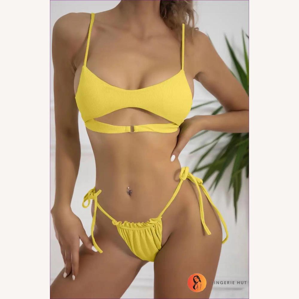 Bikini Détail Anneau Femme avec Découpes Sensuelles – Maillot de Bain Boho Élégant pour Plage