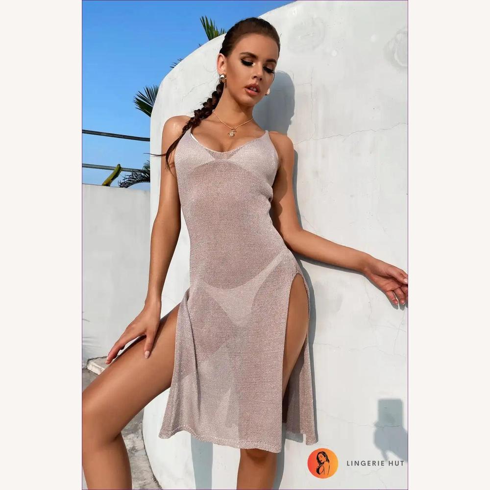 Veste de Plage Légère pour Femmes – Style Boho Chic avec Découpes Audacieuses et Tissu Tricoté Doux