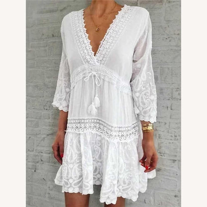 Elegant summer dress for women with refined details – Chic long dress for all occasions