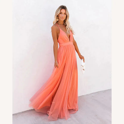 Elegant Long Women's Dress in Fluid Fabric Petal Dust – Long Evening Dress for Special Events