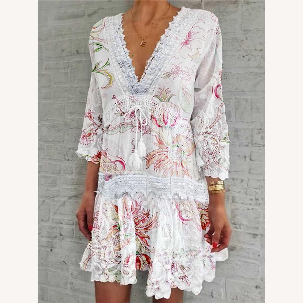 Robe d'été élégante femme avec détails raffinés – Robe longue chic pour toutes les occasions