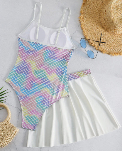 Women's One-Piece Swimsuit Sexy Tanning Effect – Elegant Boho Style for Beach and Pool