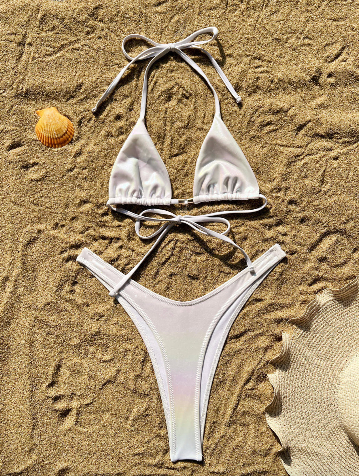 Bikini Dégradé Sexy Femme – Maillot de Bain Boho avec Sangles Réglables pour Été, Multicolore, Confortable et Durable