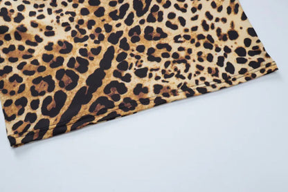 Long Dress Women Leopard Print - Elegant Summer Maxi Dress Sleeveless V-Neck, Slim Fit, Polyester