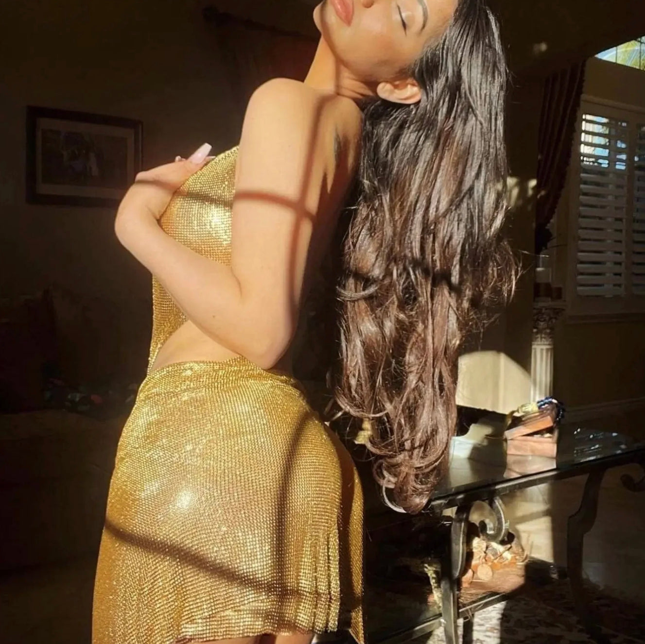 High Waist Floral Polyester Women's Bikini – Elegant Swimsuit for Summer