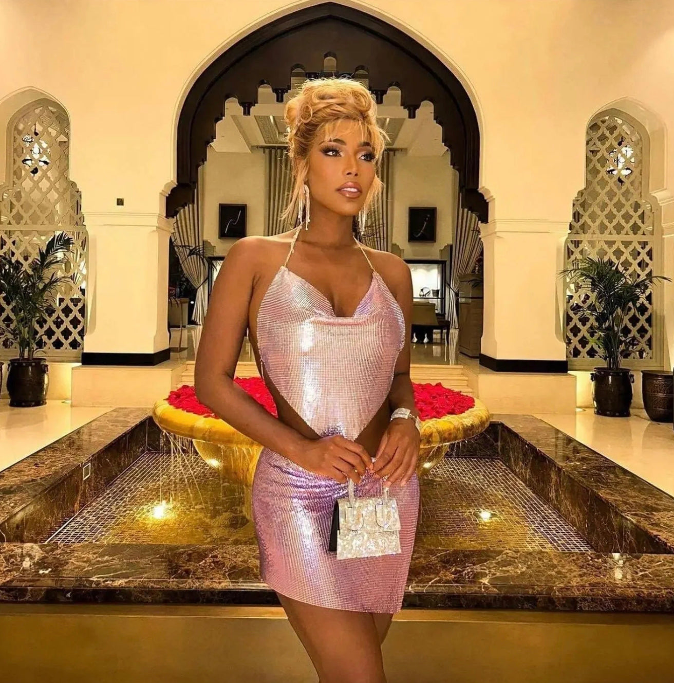 High Waist Floral Polyester Women's Bikini – Elegant Swimsuit for Summer