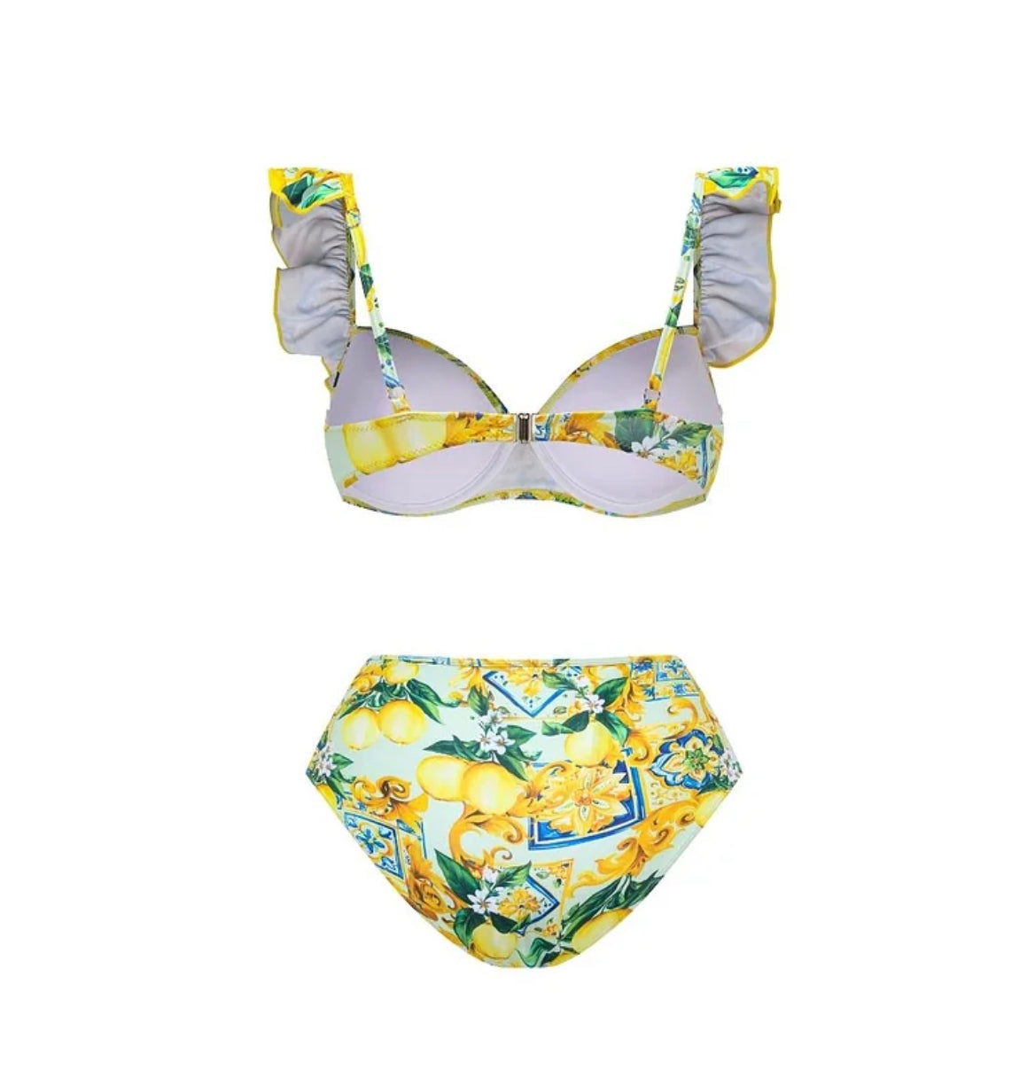 Women's Boho Blossom Swimsuit Set with Skirt and Lace Details – Floral and Elegant for Summer