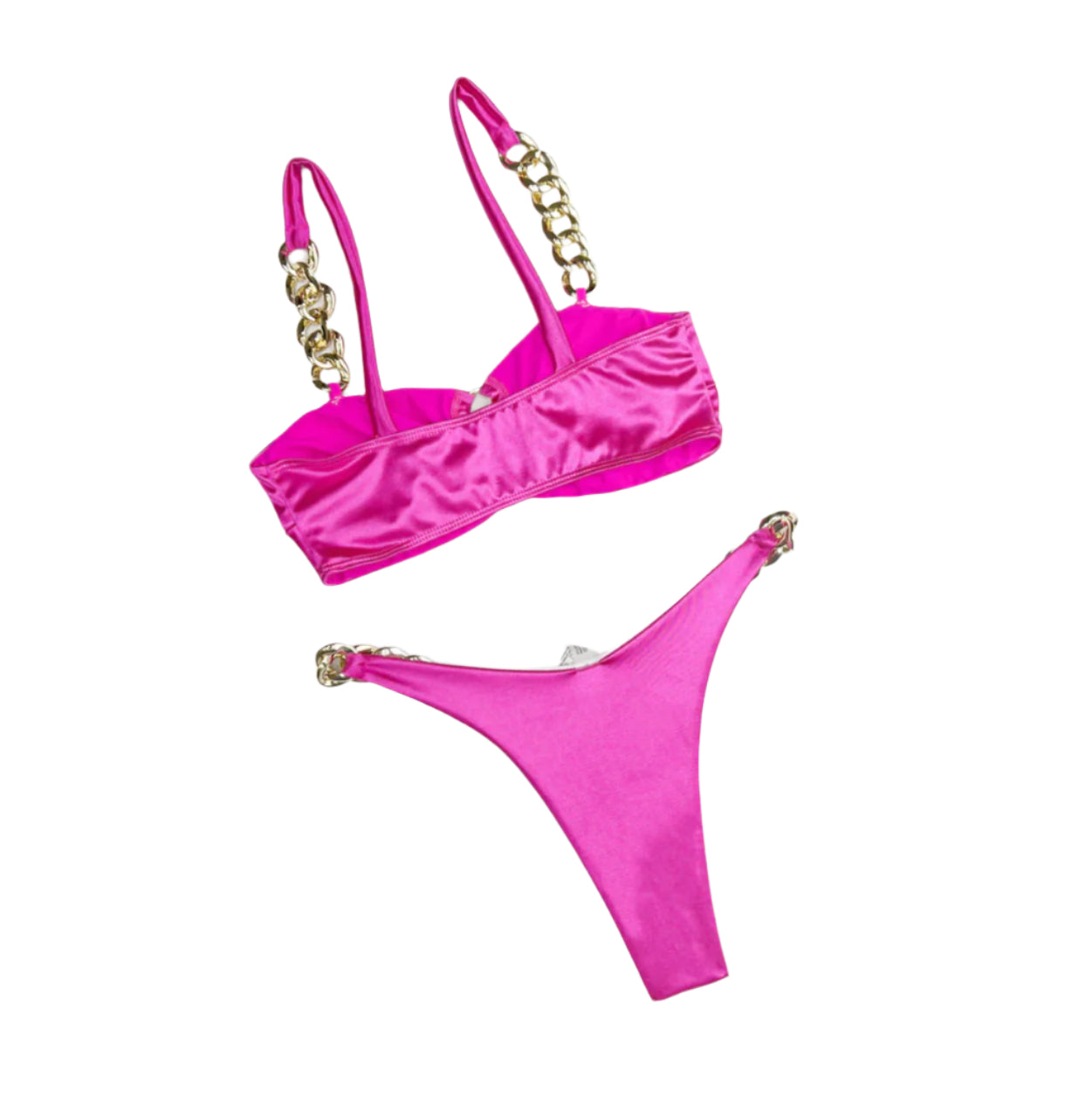 Bikini Satiné Femme Sans Dos – Maillot de Bain Élégant et Chic pour l'Été, Confortable et Flatteur