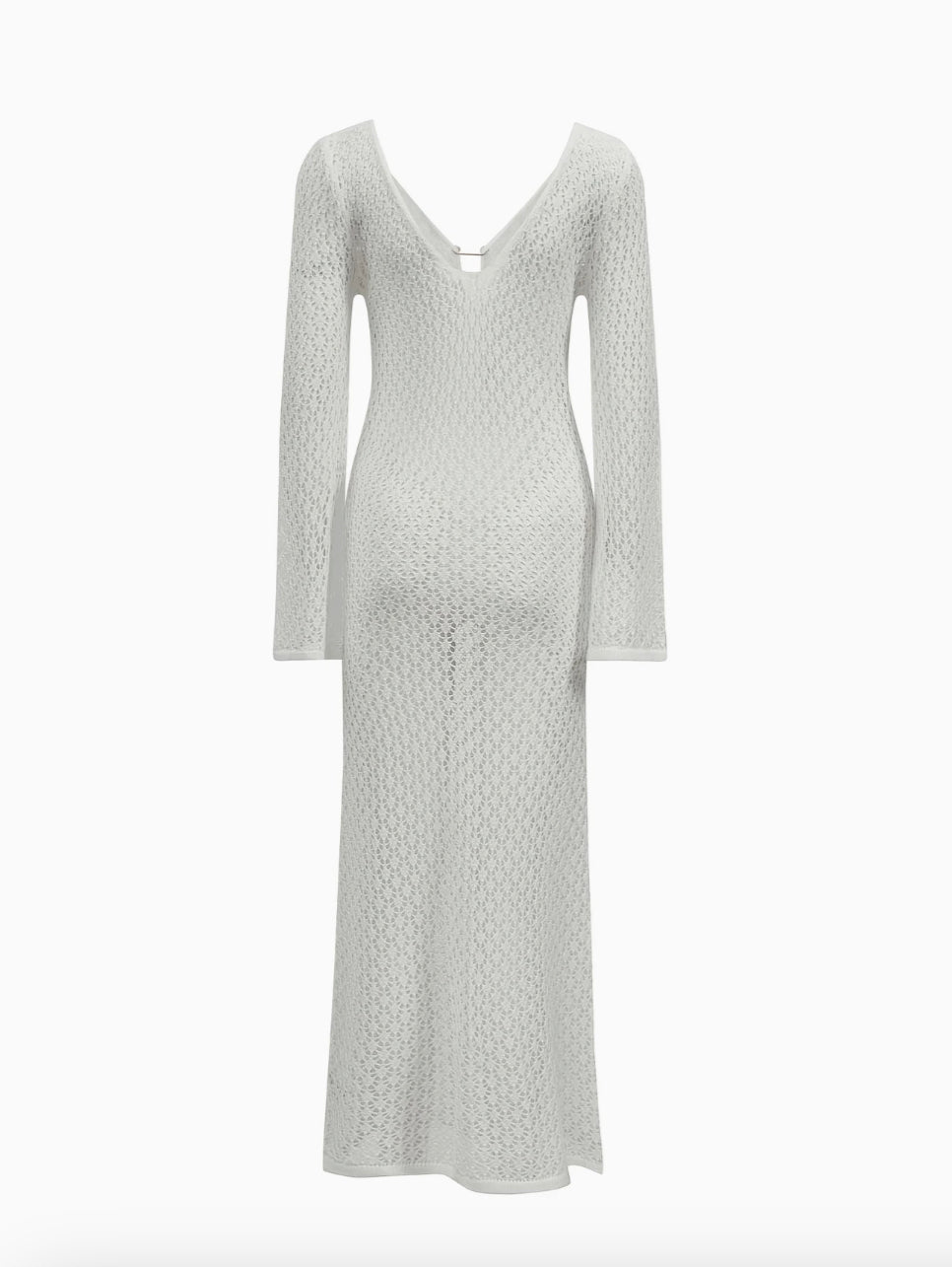 Robe de Soirée Longue Chic en Jersey avec Découpes Audacieuses et Col en V – Élégante et Sexy pour Femmes