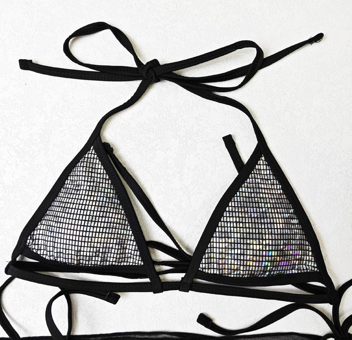 Women's Three-Piece Boho Bikini with Lace Details – Elegant Swimsuit for Beach and Pool