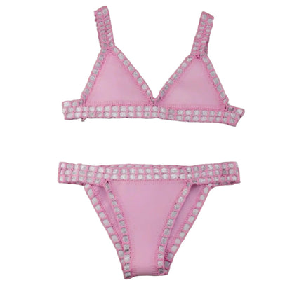 Women's Hand-Tied Bikini Swimsuit Set – Boho Chic Style, Unique Print in Premium Polyester