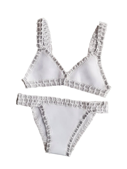 Women's Hand-Tied Bikini Swimsuit Set – Boho Chic Style, Unique Print in Premium Polyester