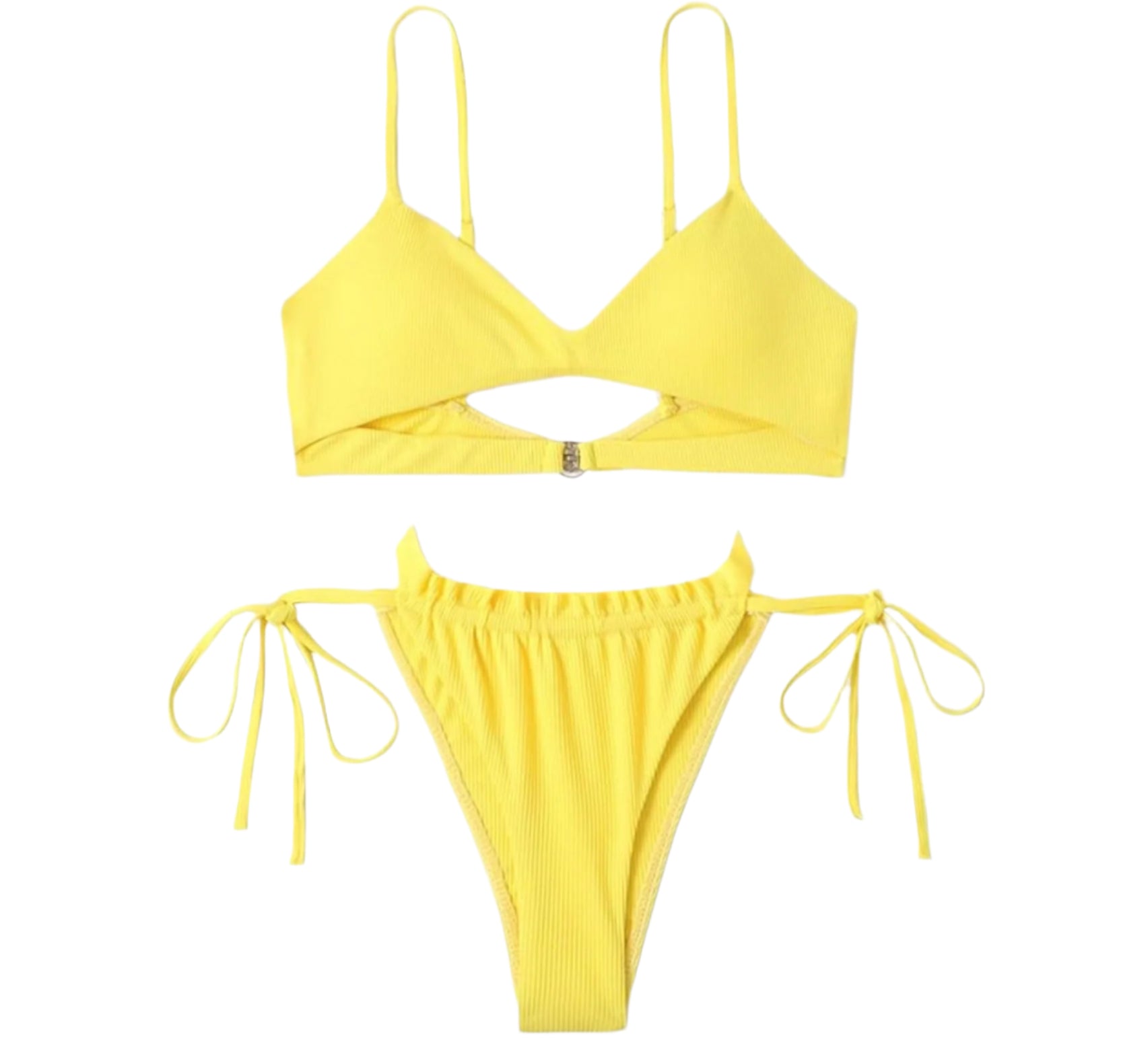 Bikini Détail Anneau Femme avec Découpes Sensuelles – Maillot de Bain Boho Élégant pour Plage