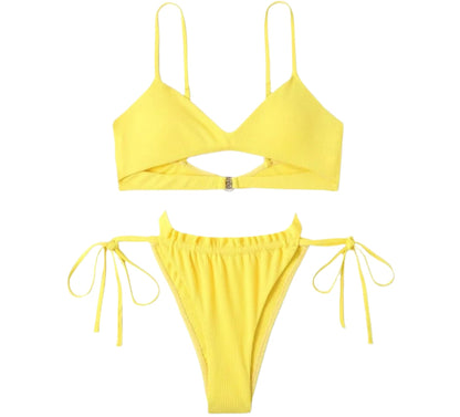 Bikini Detail Ring Woman with Sensual Cutouts – Elegant Boho Swimsuit for Beach