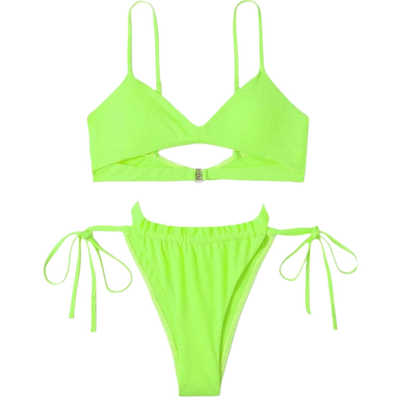 Bikini Détail Anneau Femme avec Découpes Sensuelles – Maillot de Bain Boho Élégant pour Plage