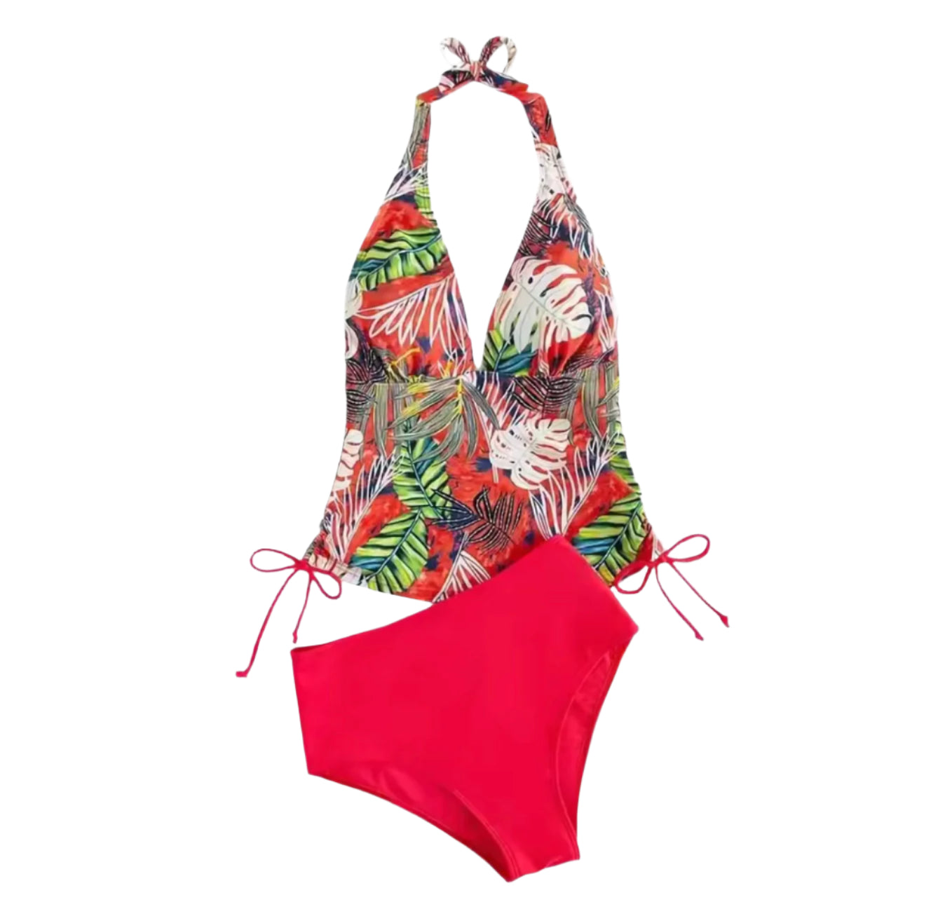 Bikini Tropical à Lacets Femme – Maillot de Bain Boho Élégant avec Détails Séduisants et Tissu à Séchage Rapide