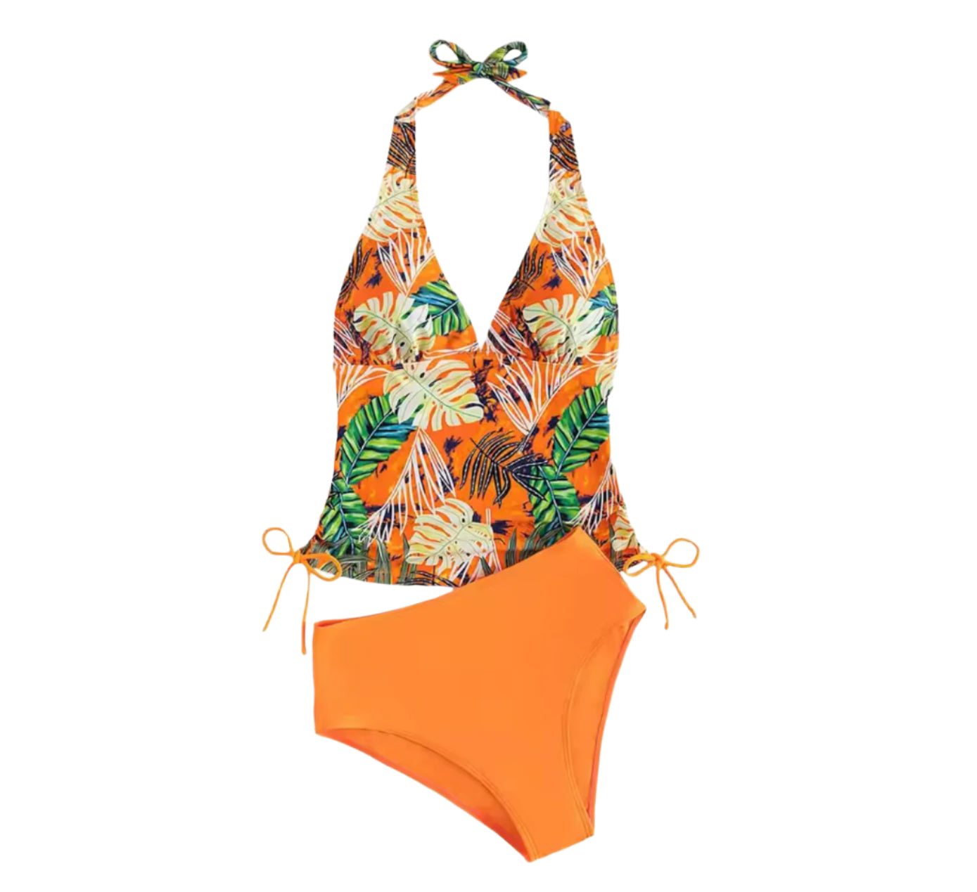 Bikini Tropical à Lacets Femme – Maillot de Bain Boho Élégant avec Détails Séduisants et Tissu à Séchage Rapide