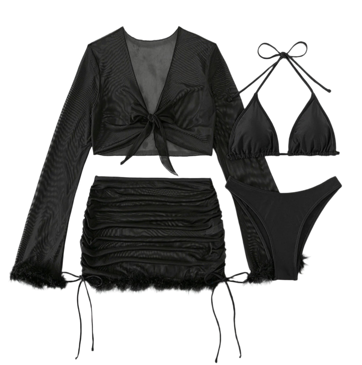 Maillot de Bain Femme Boho avec Haut Licou et Bas Bikini – Élégant et Confortable pour la Plage
