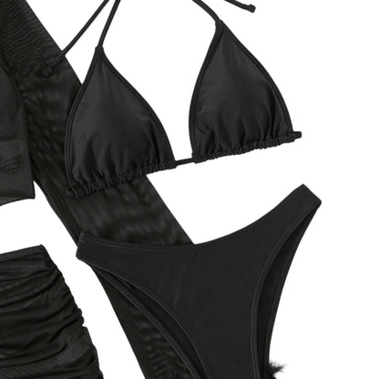 Women's Boho Swimsuit with Halter Top and Bikini Bottom – Elegant and Comfortable for the Beach