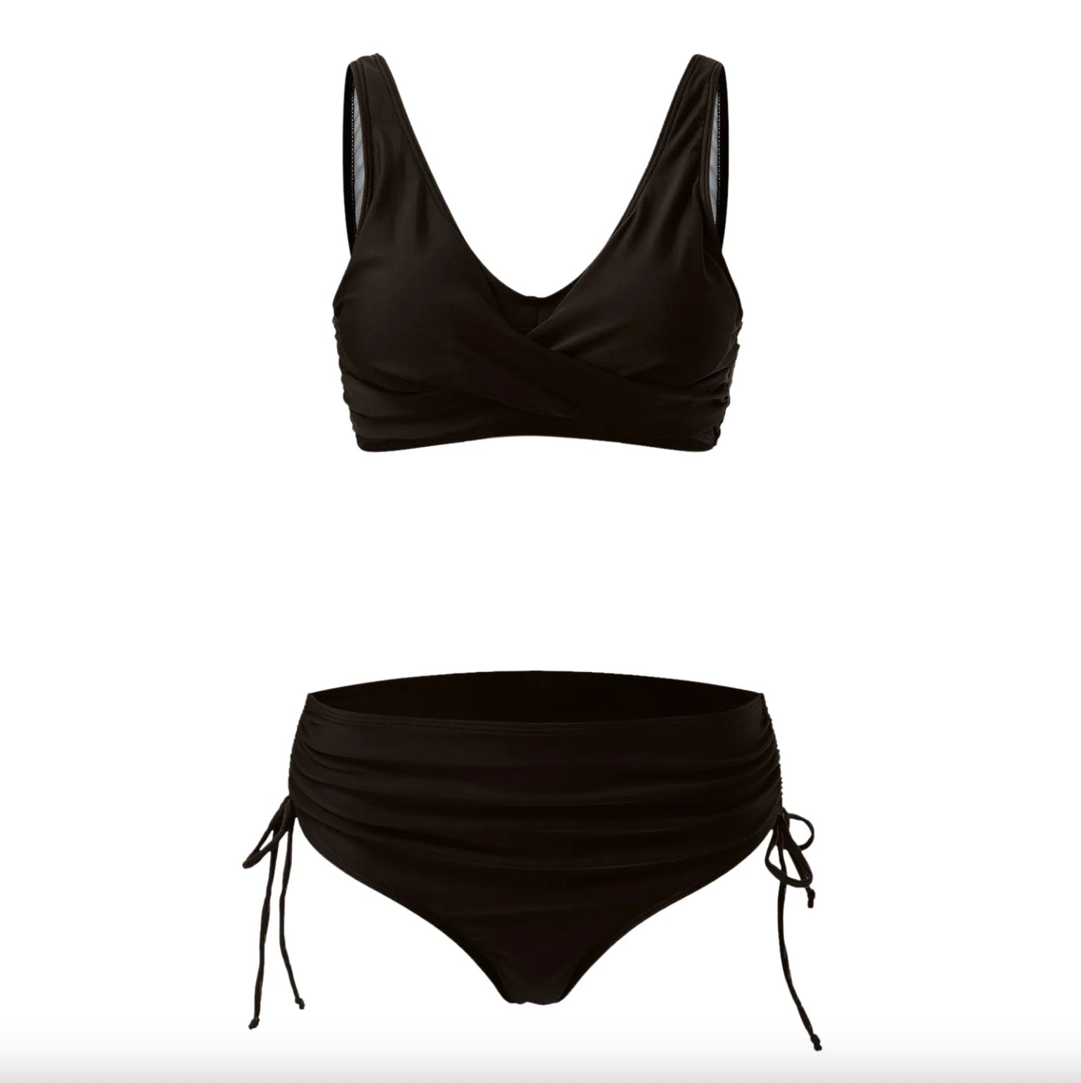 Bikini Taille Haute Femme Élégant en Tissu Résistant à l'Eau – Maillot de Bain Chic pour Plage et Piscine