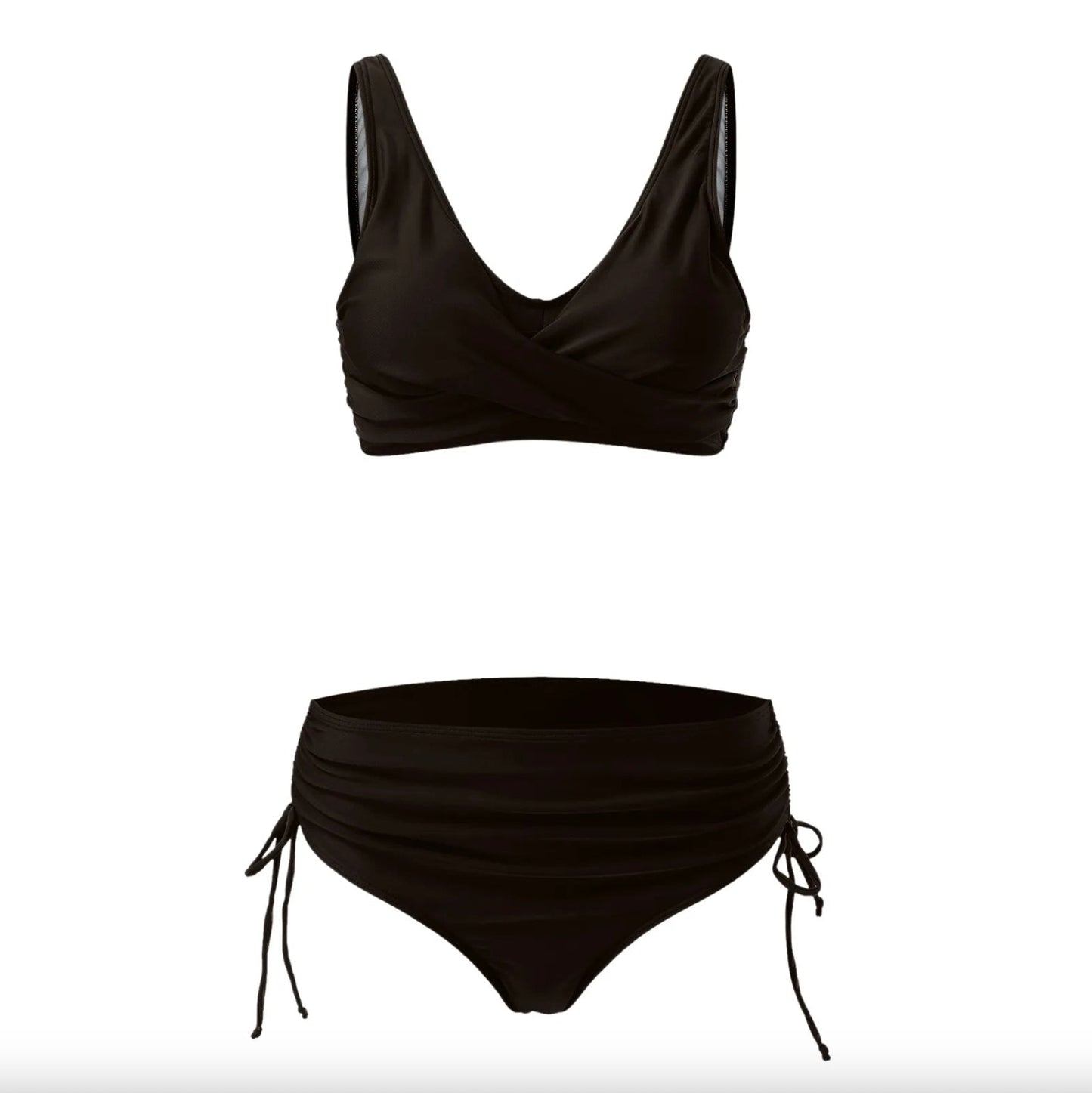 High Waist Elegant Women's Bikini in Water-Resistant Fabric – Chic Swimsuit for Beach and Pool