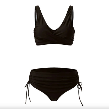 High Waist Elegant Women's Bikini in Water-Resistant Fabric – Chic Swimsuit for Beach and Pool