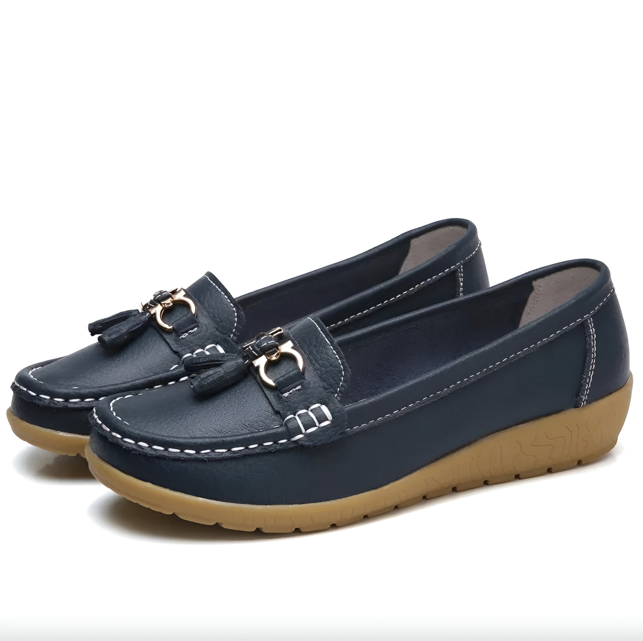 Mocassins Homme Noir Taille 42 Cuir Souple Confortables