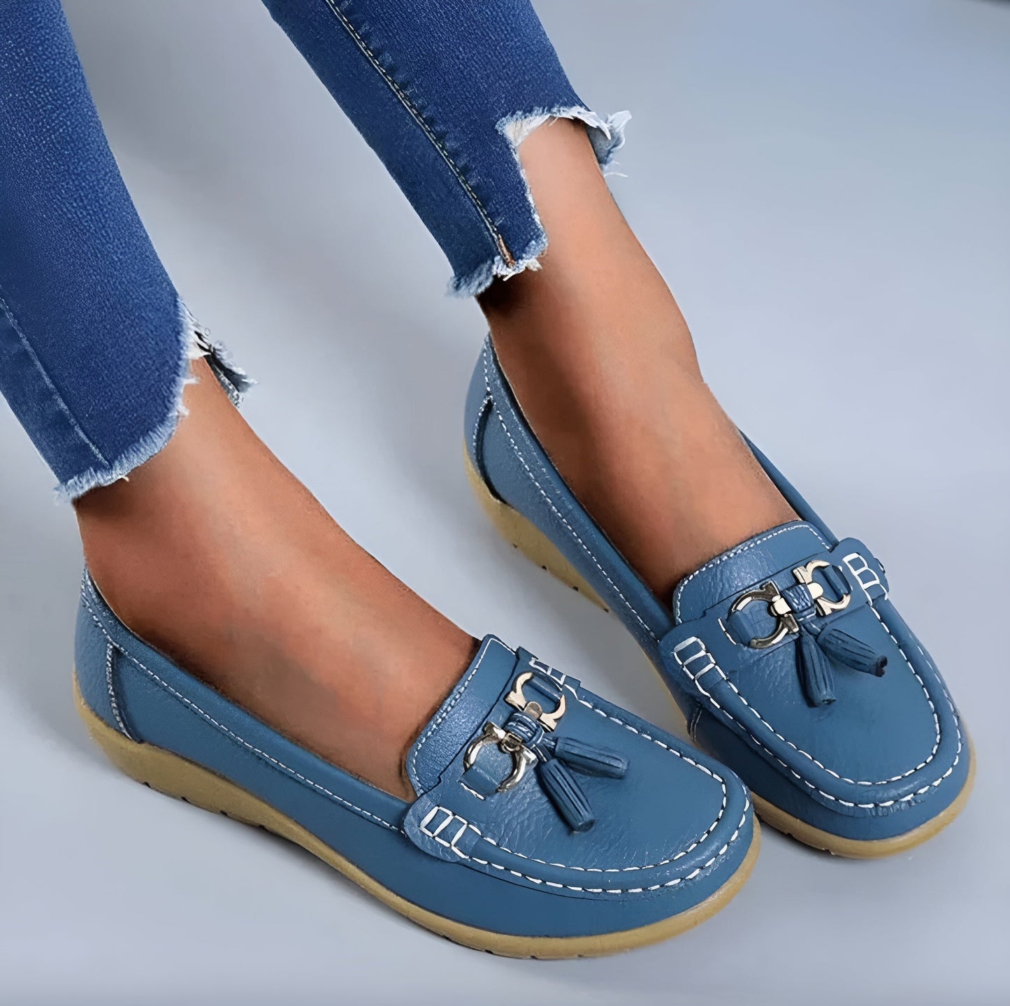 Men's Black Moccasins Size 42 Soft Comfortable Leather