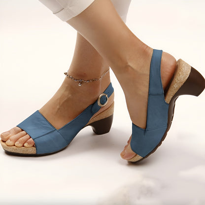 Women's Black Leather Sandals Size 38 Comfortable