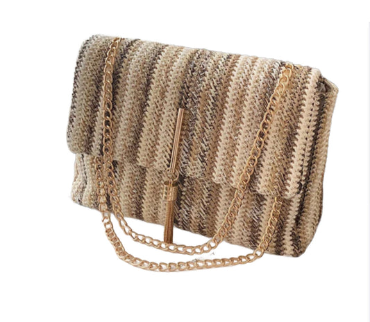 Women's Multicolor Handbag with Adjustable Strap – Dimensions 24x17x9 cm, Modern and Elegant Design