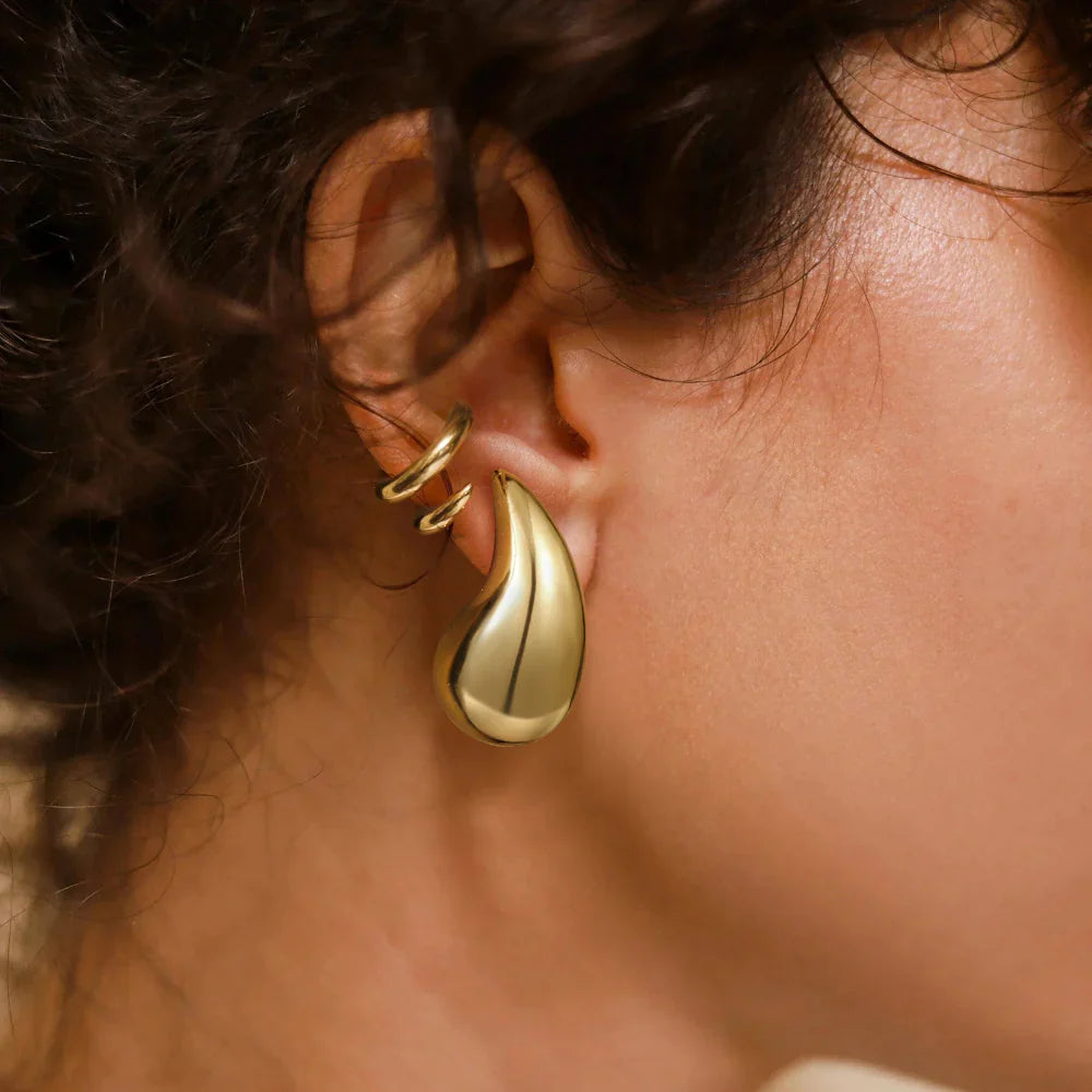 Boucles d'oreilles pendantes Or 18K Taille S et L Femme