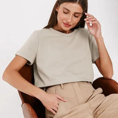 Variant image for T-Shirt Homme en Coton Doux – Col Rond, Coupe Droite, Idéal pour Look Décontracté et Bureau-21