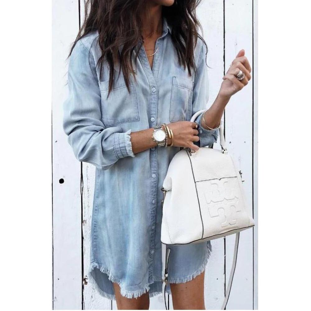 Robe Longue en Jean Femme Élégante et Confortable – Robe Denim Polyvalente pour Toutes les Occasions